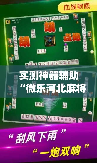 实测神器辅助“微乐河北麻将破解器”开挂(透视)辅助教程