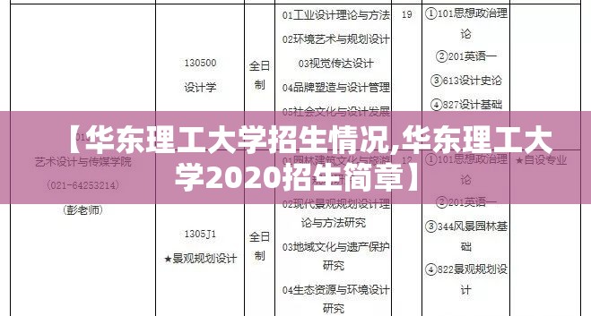 【华东理工大学招生情况,华东理工大学2020招生简章】