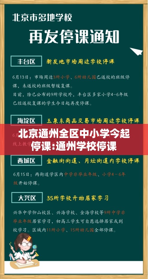 北京通州全区中小学今起停课:通州学校停课
