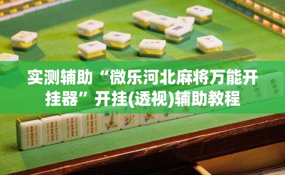 实测辅助“微乐河北麻将万能开挂器	”开挂(透视)辅助教程