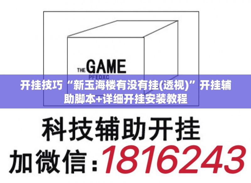 开挂技巧“新玉海楼有没有挂(透视)	”开挂辅助脚本+详细开挂安装教程