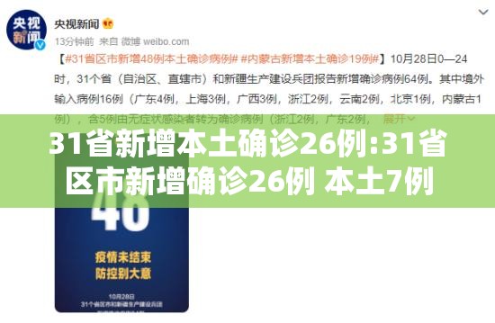 31省新增本土确诊26例:31省区市新增确诊26例 本土7例 31省新增本土确诊26例:31省区市新增确诊26例 本土7例
