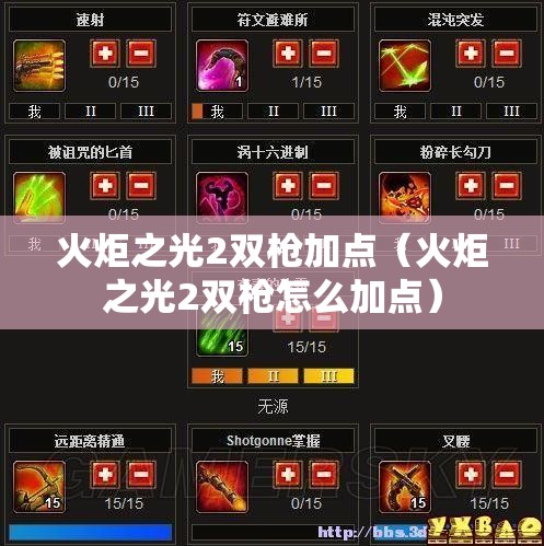 火炬之光2双枪加点（火炬之光2双枪怎么加点）