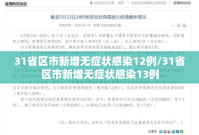 31省区市新增无症状感染12例/31省区市新增无症状感染13例