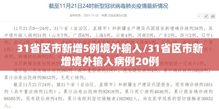 31省区市新增5例境外输入/31省区市新增境外输入病例20例