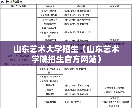 山东艺术大学招生（山东艺术学院招生官方网站）