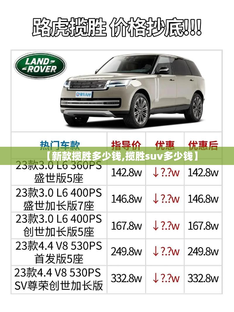 【新款揽胜多少钱,揽胜suv多少钱】