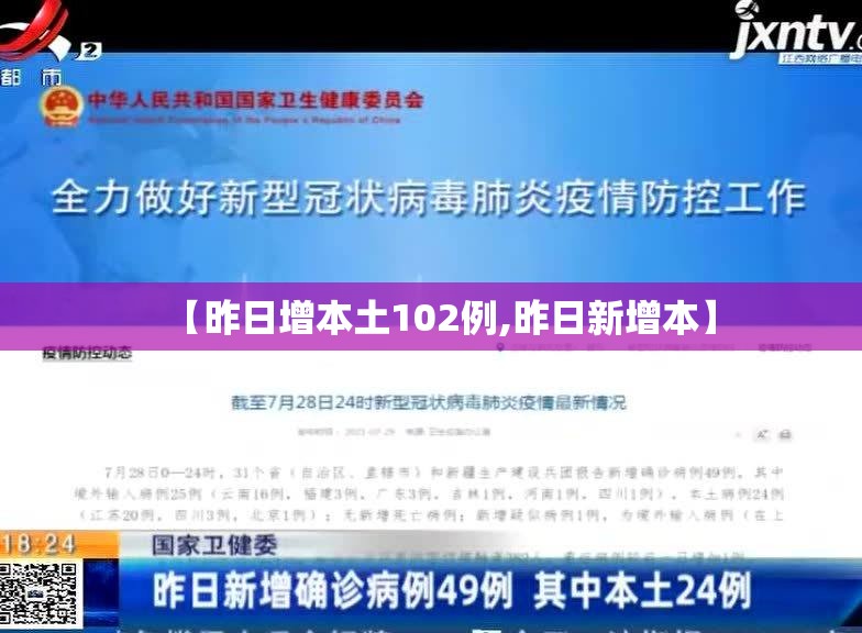 【昨日增本土102例,昨日新增本】