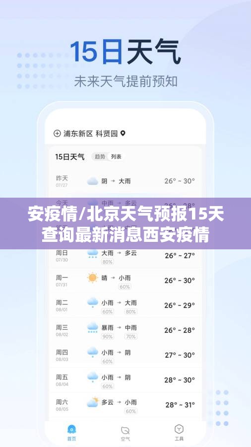 安疫情/北京天气预报15天查询最新消息西安疫情