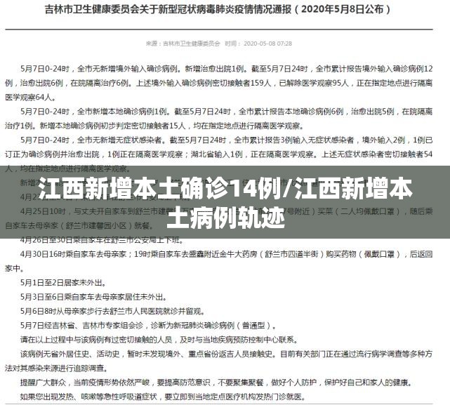 江西新增本土确诊14例/江西新增本土病例轨迹 江西新增本土确诊14例/江西新增本土病例轨迹