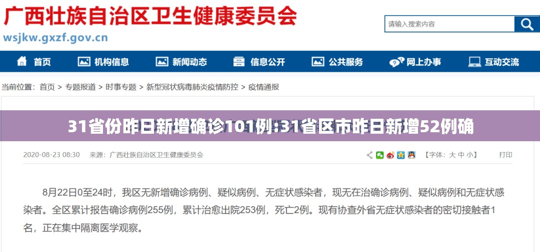 31省份昨日新增确诊101例:31省区市昨日新增52例确