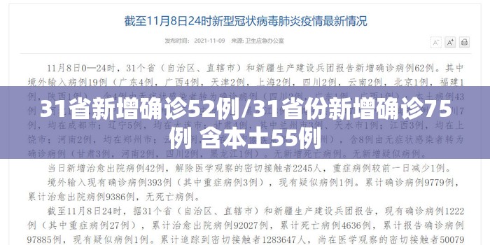 31省新增确诊52例/31省份新增确诊75例 含本土55例