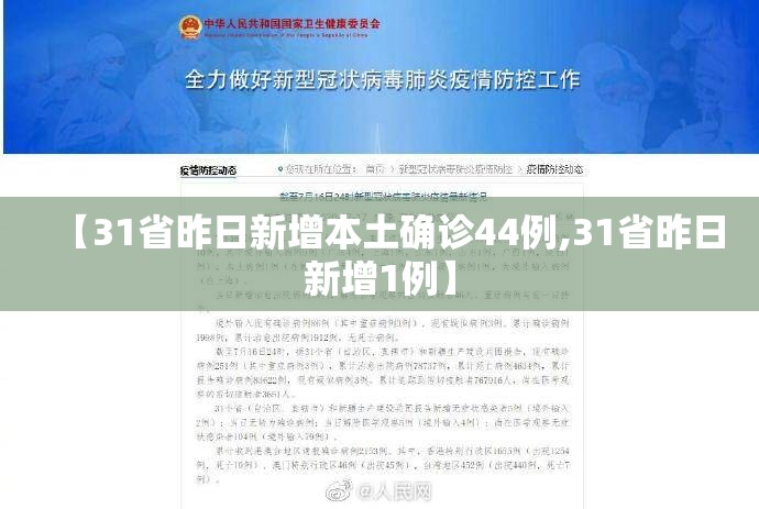 【31省昨日新增本土确诊44例,31省昨日新增1例】