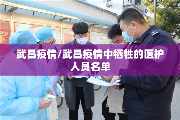 武昌疫情/武昌疫情中牺牲的医护人员名单