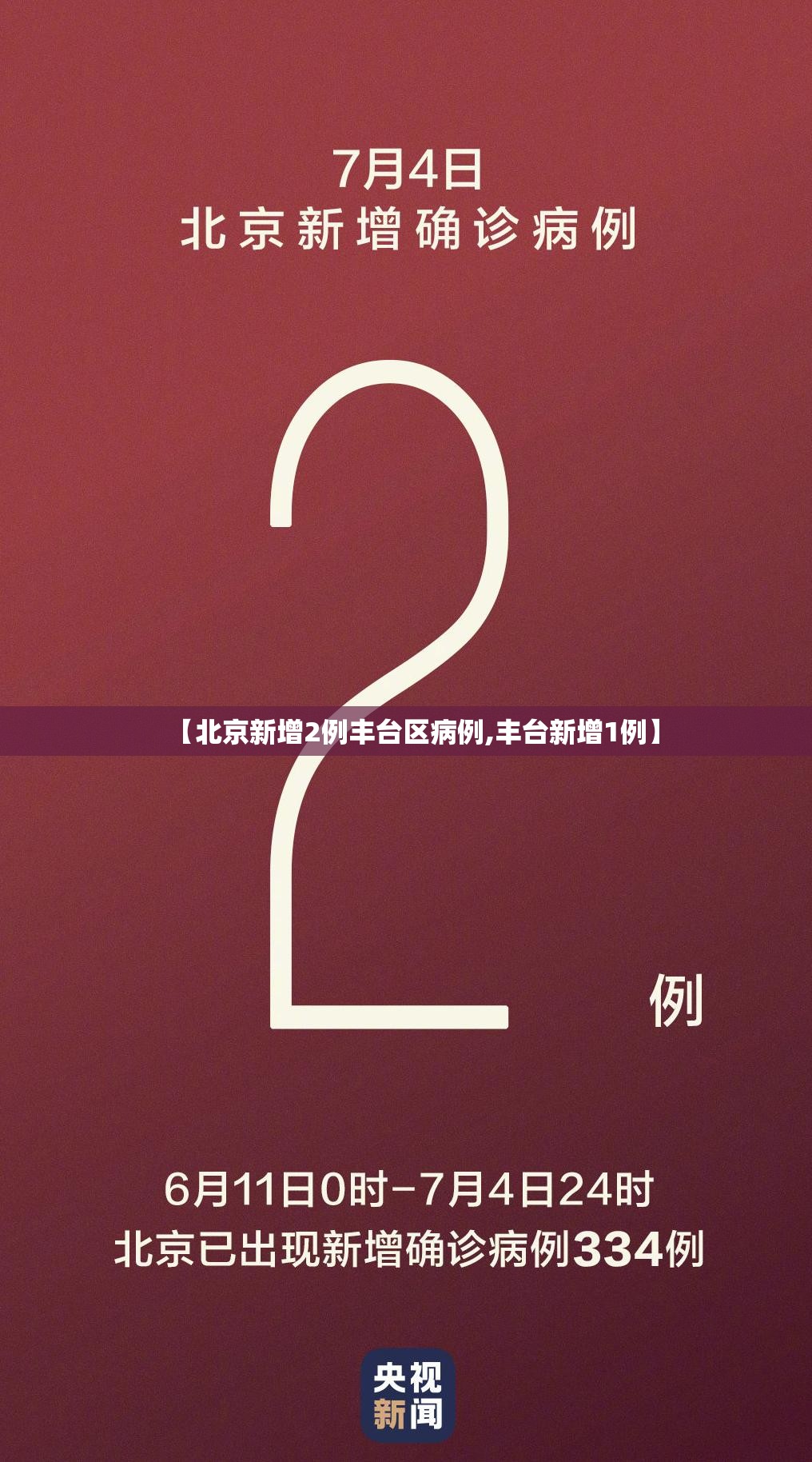 【北京新增2例丰台区病例,丰台新增1例】