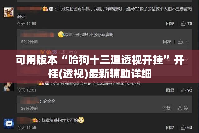 可用版本“哈狗十三道透视开挂”开挂(透视)最新辅助详细