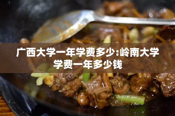 广西大学一年学费多少:岭南大学学费一年多少钱