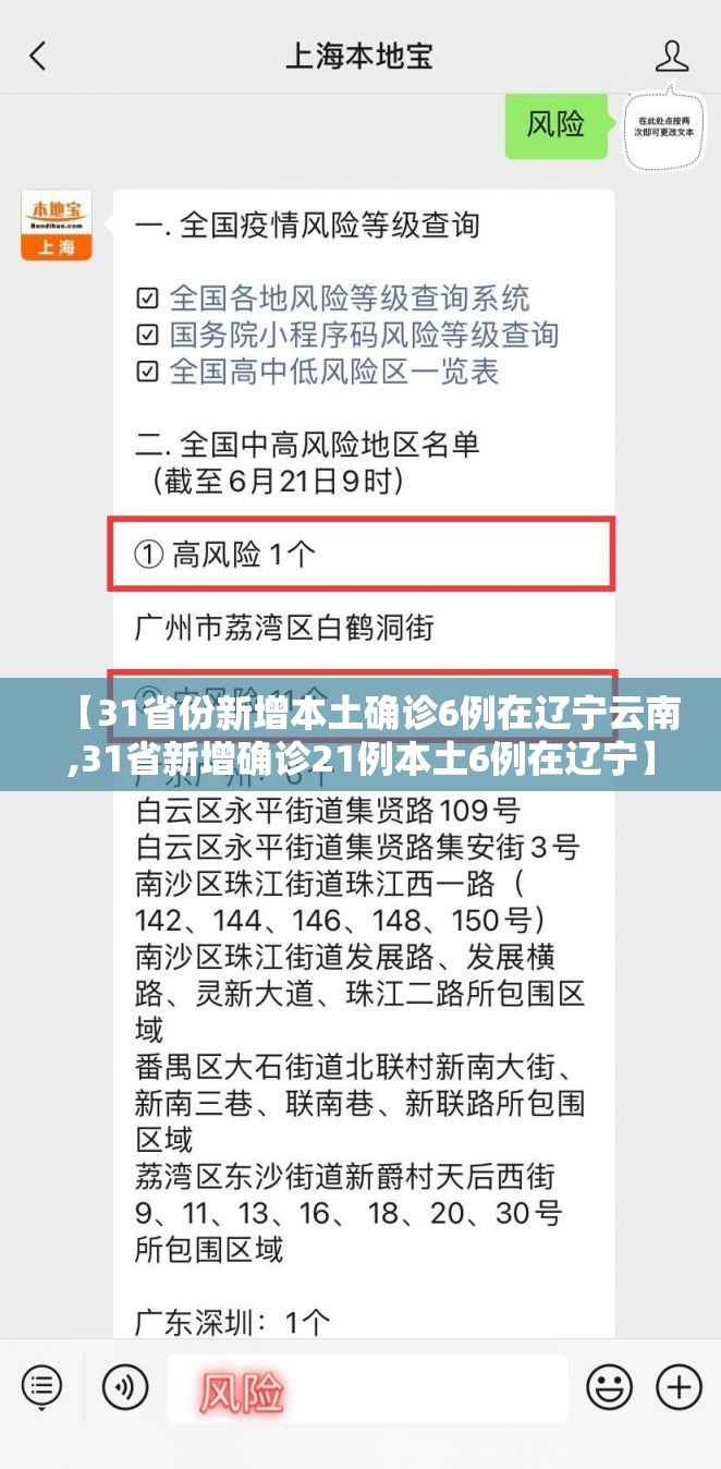 【31省份新增本土确诊6例在辽宁云南,31省新增确诊21例本土6例在辽宁】