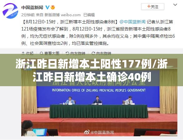 浙江昨日新增本土阳性177例/浙江昨日新增本土确诊40例