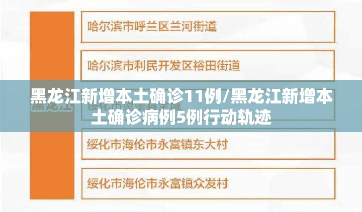 黑龙江新增本土确诊11例/黑龙江新增本土确诊病例5例行动轨迹 黑龙江新增本土确诊11例/黑龙江新增本土确诊病例5例行动轨迹