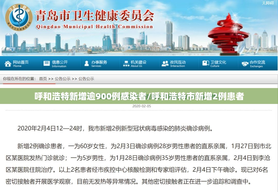 呼和浩特新增逾900例感染者/呼和浩特市新增2例患者