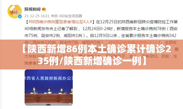【陕西新增86例本土确诊累计确诊235例/陕西新增确诊一例】