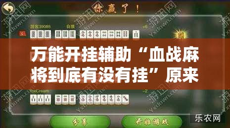 万能开挂辅助“血战麻将到底有没有挂”原来可以开挂