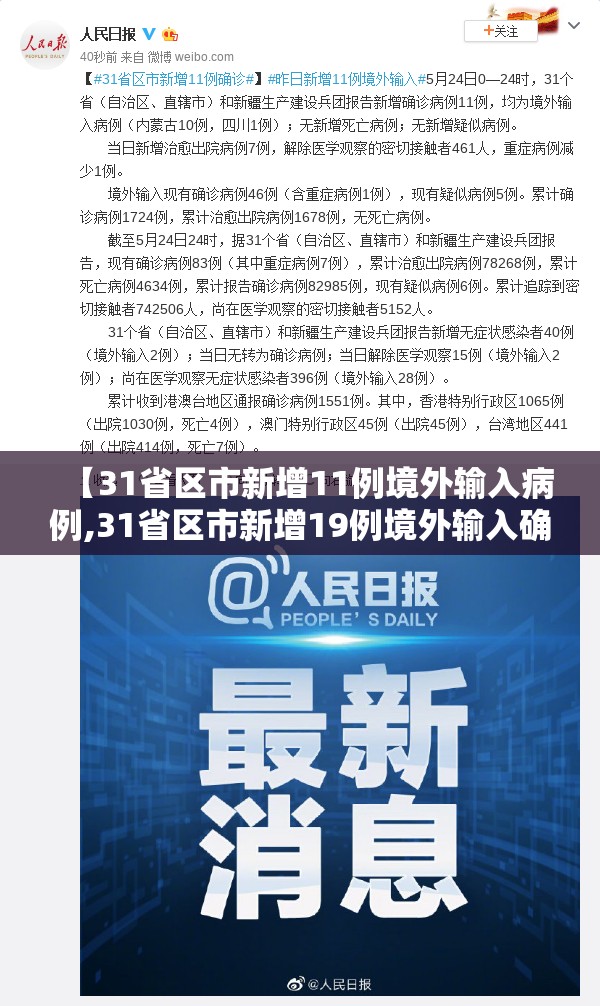 【31省区市新增11例境外输入病例,31省区市新增19例境外输入确诊】