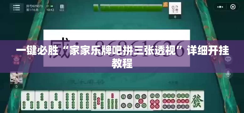 一键必胜“家家乐牌吧拼三张透视”详细开挂教程
