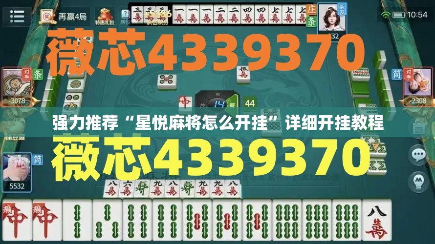 强力推荐“星悦麻将怎么开挂”详细开挂教程