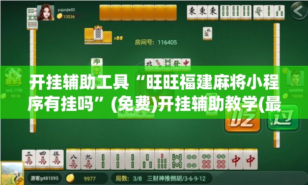 开挂辅助工具“旺旺福建麻将小程序有挂吗”(免费)开挂辅助教学(最新辅助开挂教程)