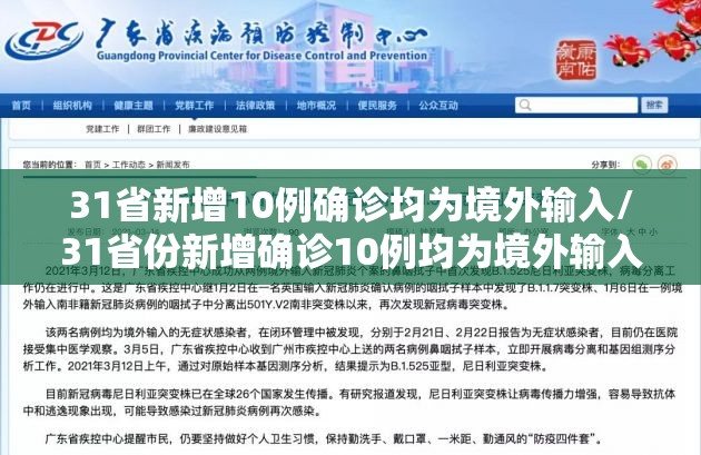 31省新增10例确诊均为境外输入/31省份新增确诊10例均为境外输入病例