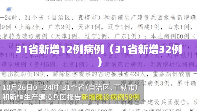 31省新增12例病例（31省新增32例）