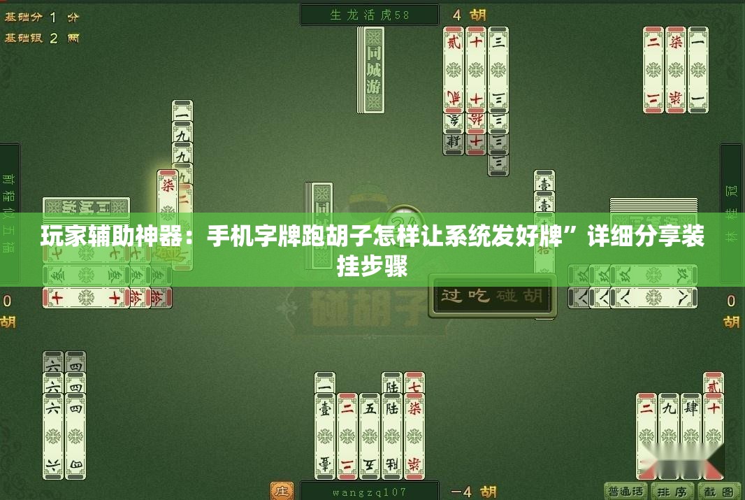 玩家辅助神器：手机字牌跑胡子怎样让系统发好牌	”详细分享装挂步骤