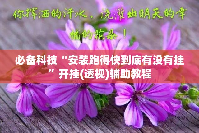 必备科技“安装跑得快到底有没有挂	”开挂(透视)辅助教程