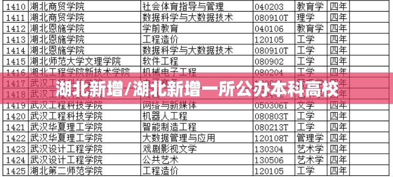 湖北新增/湖北新增一所公办本科高校 湖北新增/湖北新增一所公办本科高校