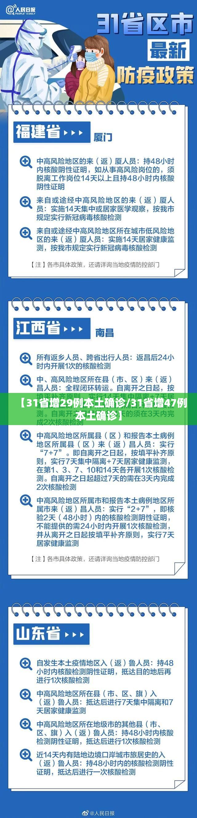 【31省增29例本土确诊/31省增47例本土确诊】