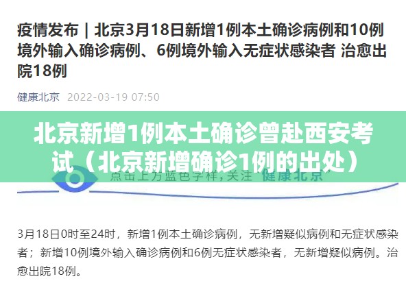 北京新增1例本土确诊曾赴西安考试（北京新增确诊1例的出处）