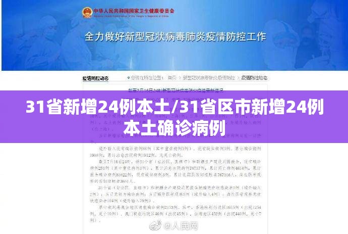 31省新增24例本土/31省区市新增24例本土确诊病例