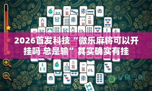 2026首发科技“微乐麻将可以开挂吗 总是输”其实确实有挂