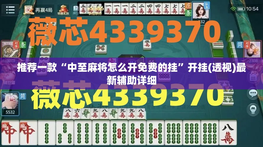 推荐一款“中至麻将怎么开免费的挂	”开挂(透视)最新辅助详细