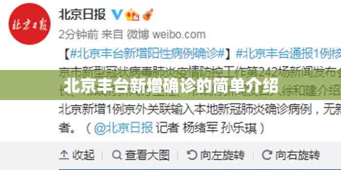 北京丰台新增确诊的简单介绍