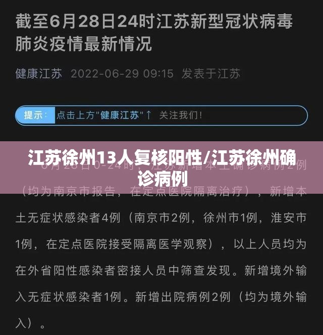 江苏徐州13人复核阳性/江苏徐州确诊病例 江苏徐州13人复核阳性/江苏徐州确诊病例