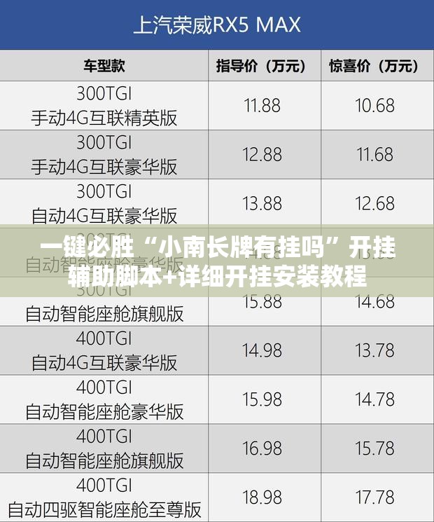 一键必胜“小南长牌有挂吗”开挂辅助脚本+详细开挂安装教程