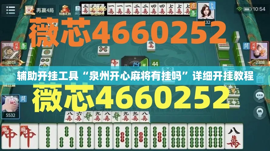 辅助开挂工具“泉州开心麻将有挂吗”详细开挂教程