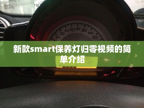 新款smart保养灯归零视频的简单介绍