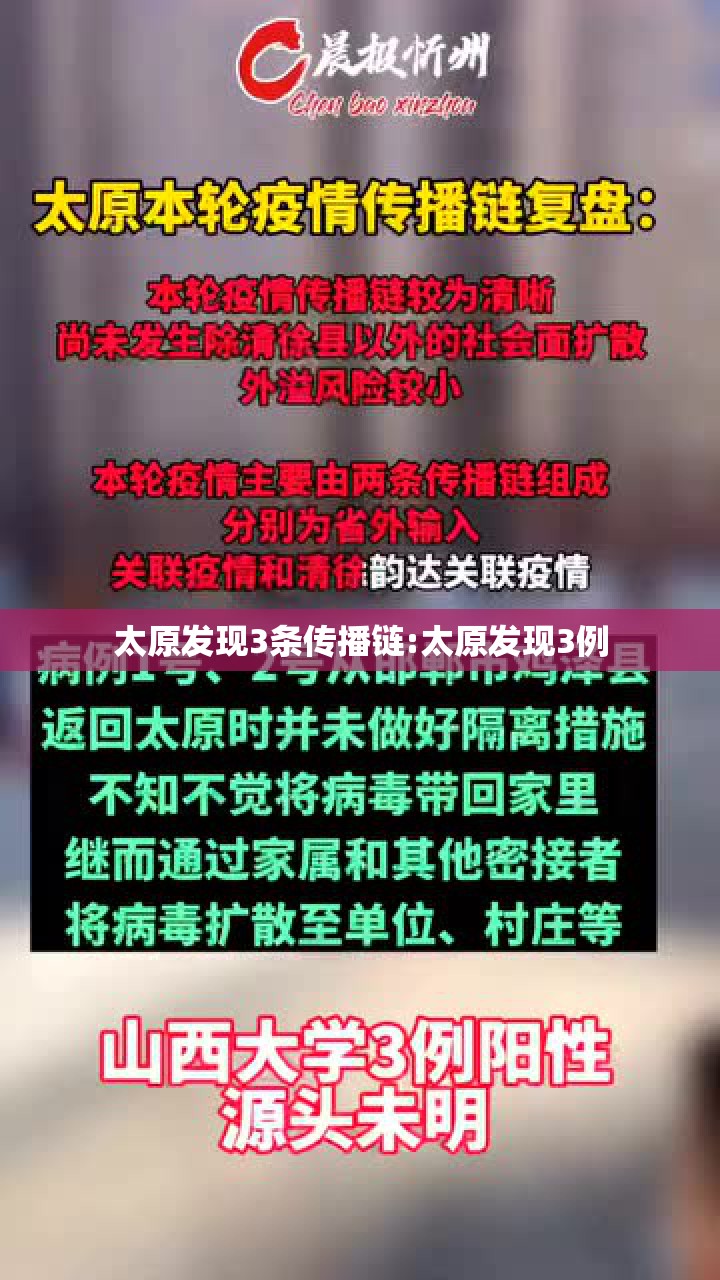 太原发现3条传播链:太原发现3例