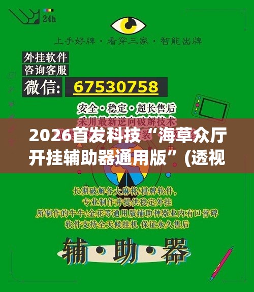2026首发科技“海草众厅开挂辅助器通用版”(透视挂)辅助下载教程