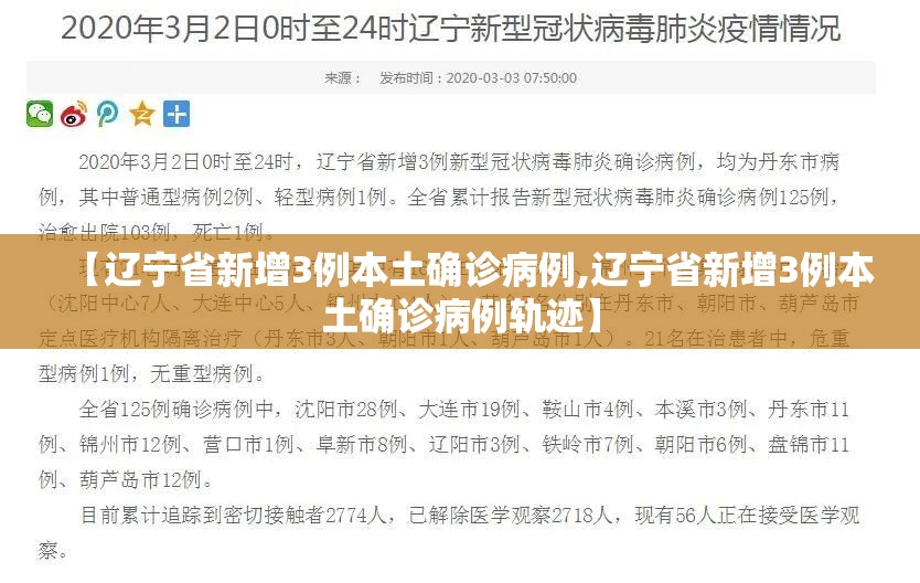 【辽宁省新增3例本土确诊病例,辽宁省新增3例本土确诊病例轨迹】