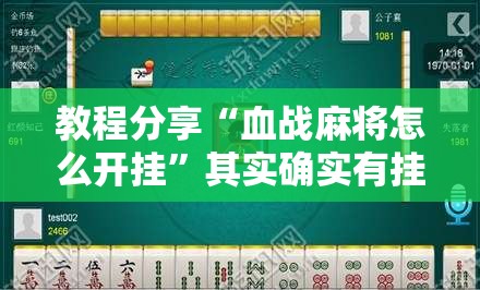 教程分享“血战麻将怎么开挂”其实确实有挂